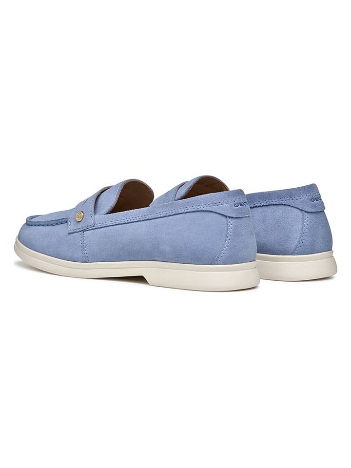Geox Hellblau 1689893 Leder-Slipper "Xand 3" in Hellblau - 4