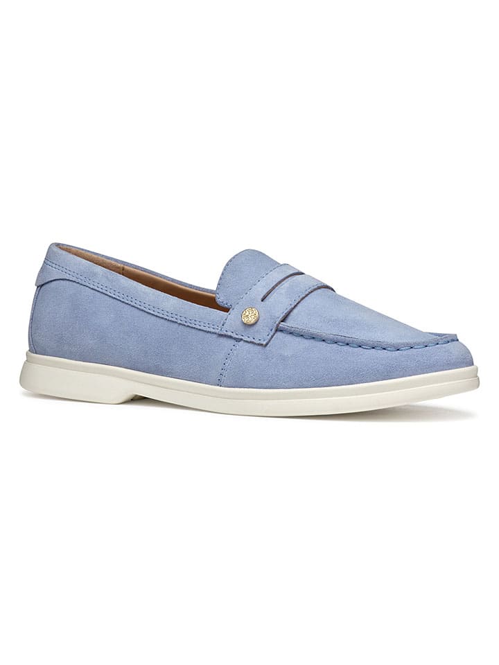 Geox Hellblau 1689893 Leder-Slipper "Xand 3" in Hellblau - 5