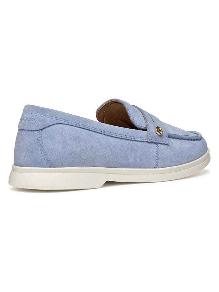 Geox Hellblau 1689893 Leder-Slipper "Xand 3" in Hellblau - 7