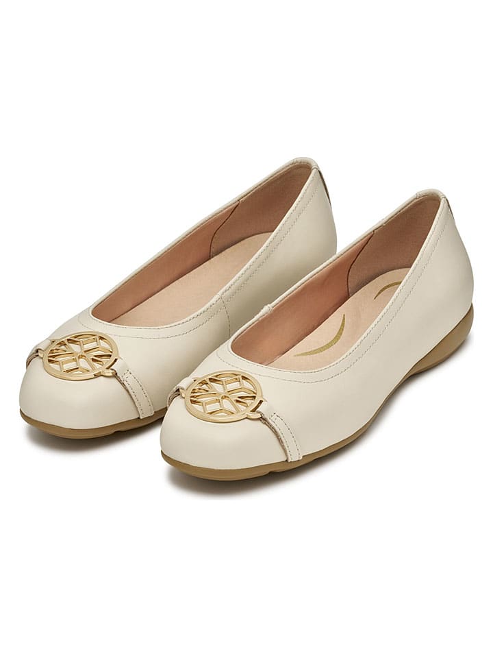 Geox Creme 1340744 Leder-Ballerinas "Annytah" in Creme - 3