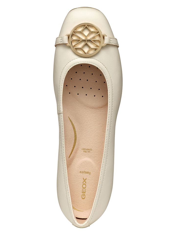 Geox Creme 1340744 Leder-Ballerinas "Annytah" in Creme - 8