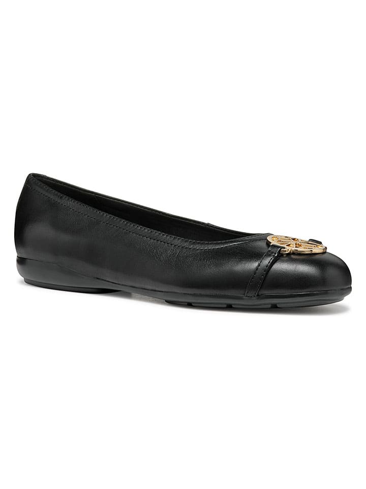 Geox Schwarz 704611 Leder-Ballerinas "Annytah" in Schwarz - 5