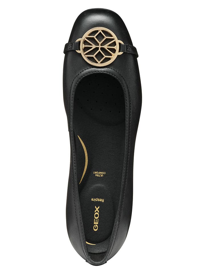 Geox Schwarz 704611 Leder-Ballerinas "Annytah" in Schwarz - 8