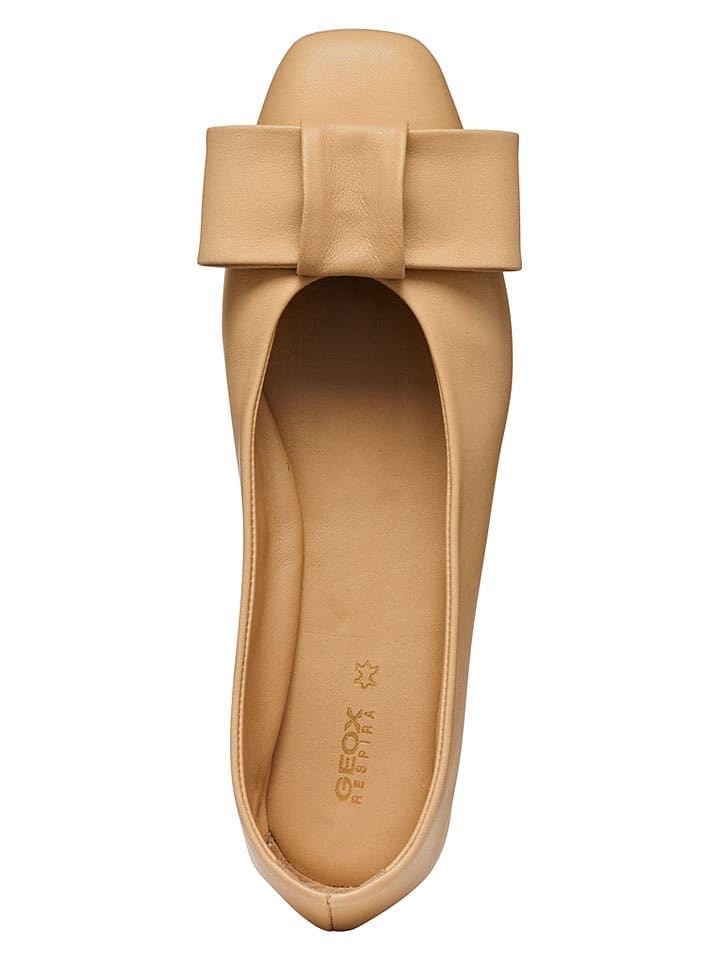 Geox Beige 639844 Leder-Ballerinas "Ballystar" in Beige - 5