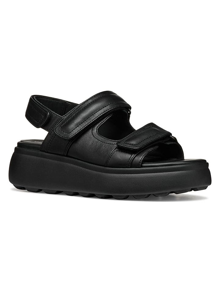 Sandále Geox Schwarz 9572887 Leder-Keilsandaletten "Spherica EC4" in Schwarz - 2