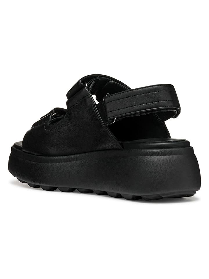Sandále Geox Schwarz 9572887 Leder-Keilsandaletten "Spherica EC4" in Schwarz - 3