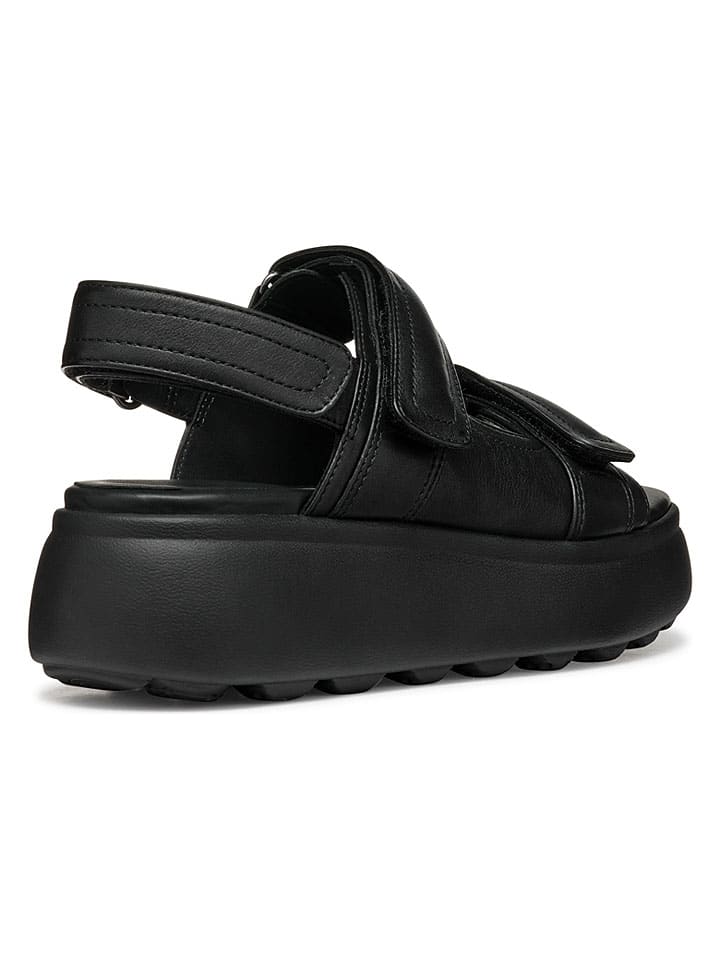Sandále Geox Schwarz 9572887 Leder-Keilsandaletten "Spherica EC4" in Schwarz - 4