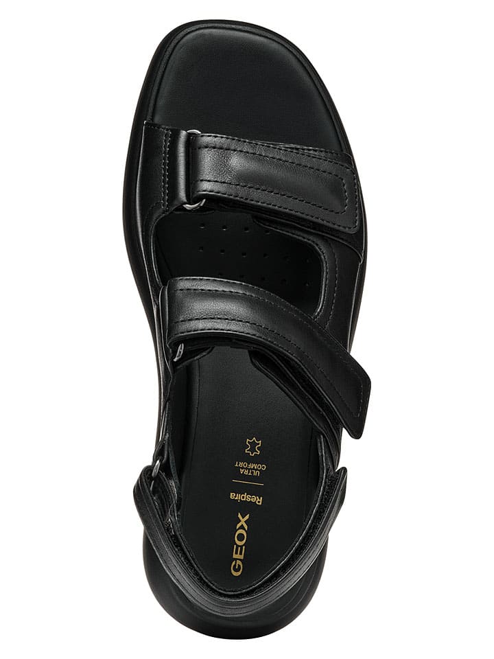 Sandále Geox Schwarz 9572887 Leder-Keilsandaletten "Spherica EC4" in Schwarz - 5