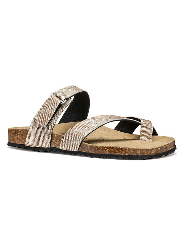 Geox Gold/ Weiß 1848889 Zehentrenner "Brionia" in Gold/ Weiß - 2