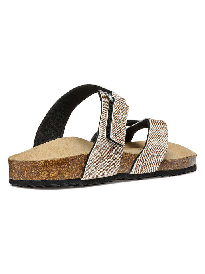 Geox Gold/ Weiß 1848889 Zehentrenner "Brionia" in Gold/ Weiß - 4
