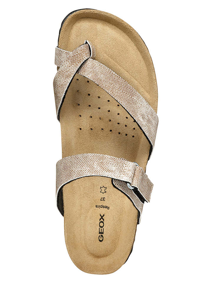 Geox Gold/ Weiß 1848889 Zehentrenner "Brionia" in Gold/ Weiß - 5