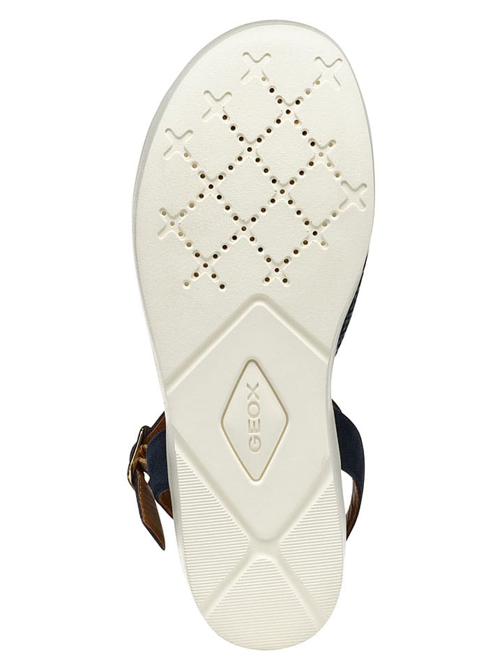 Geox Dunkelblau 456588 Leder-Keilsandaletten "Xand" in Dunkelblau - 9