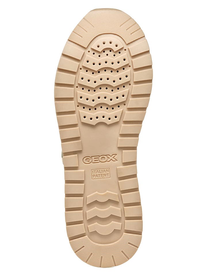 Tenisky Geox Weiß/ Beige 222053 Leder-Keilsneakers "New Kency" in Weiß/ Beige - 9