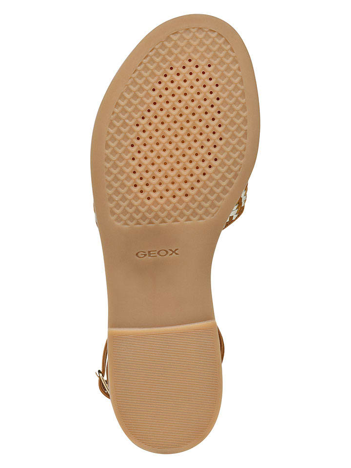 Sandále Geox Hellbraun/ Weiß 6220999 Leder-Sandalen "Naileen" in Hellbraun/ Weiß - 9