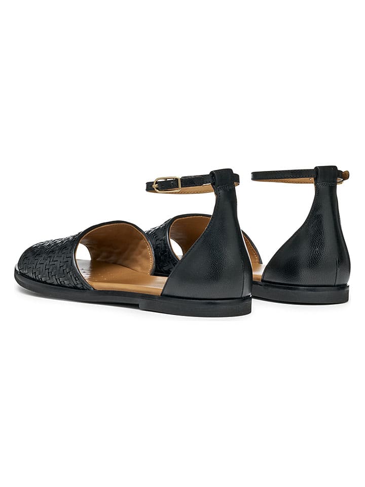 Sandále Geox Schwarz 3364343 Leder-Sandalen "Naileen" in Schwarz - 4