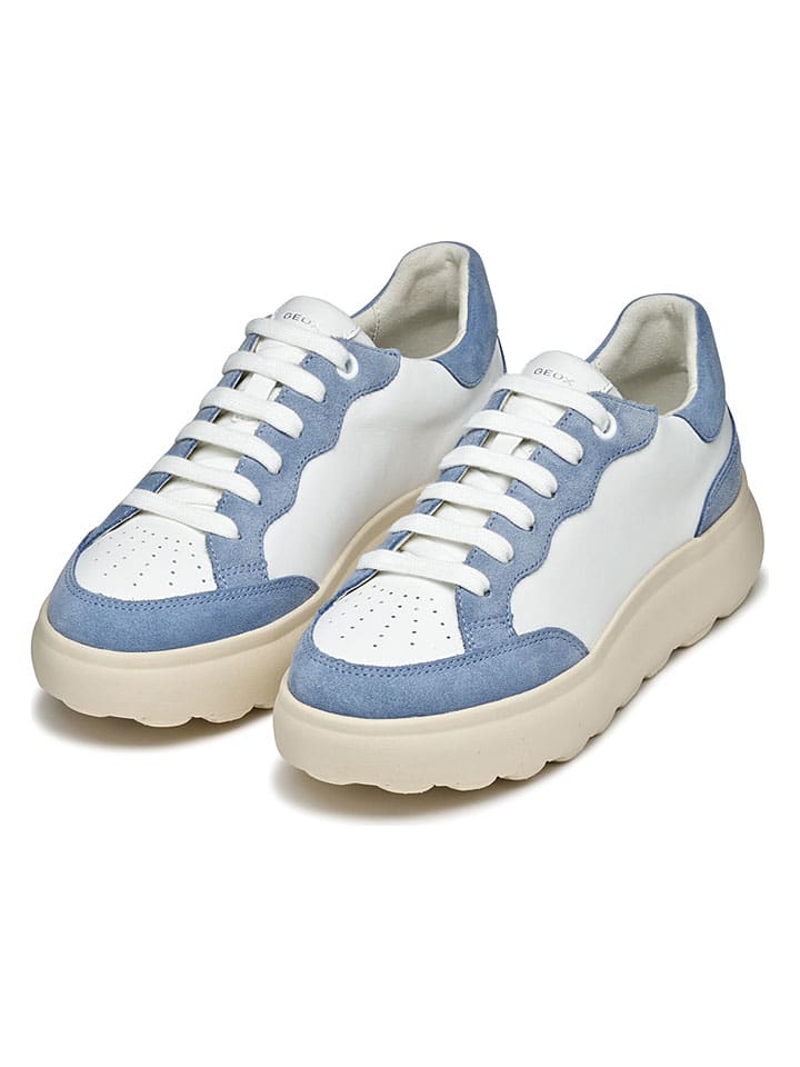 Tenisky Geox Weiß/ Hellblau 4389645 Sneakers "Spherica EC4" in Weiß/ Hellblau - 3