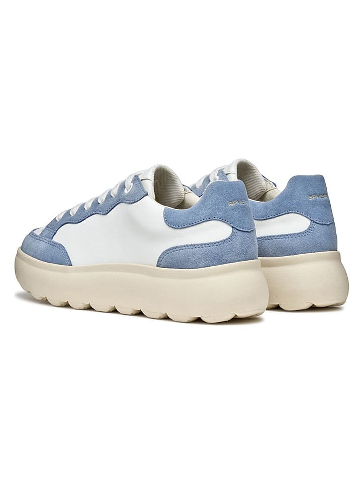 Tenisky Geox Weiß/ Hellblau 4389645 Sneakers "Spherica EC4" in Weiß/ Hellblau - 4