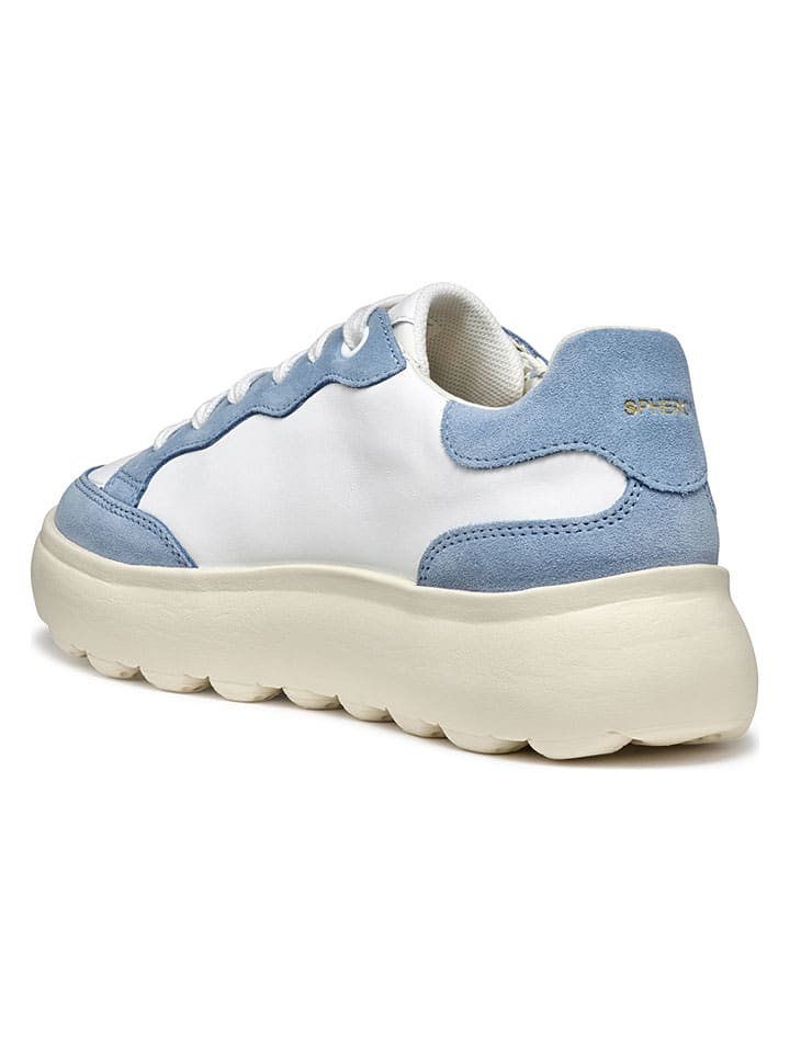Tenisky Geox Weiß/ Hellblau 4389645 Sneakers "Spherica EC4" in Weiß/ Hellblau - 6
