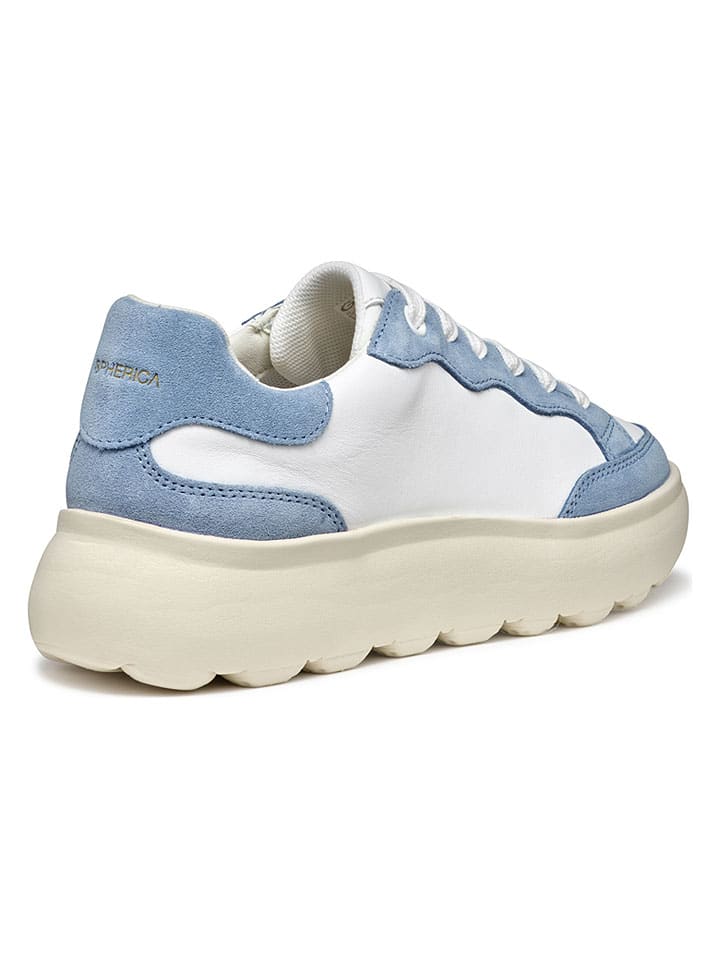 Tenisky Geox Weiß/ Hellblau 4389645 Sneakers "Spherica EC4" in Weiß/ Hellblau - 7