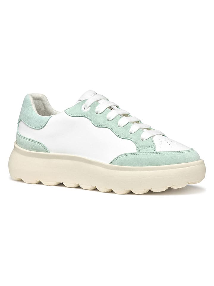 Tenisky Geox Weiß/ Grün 2885264 Sneakers "Spherica EC4" in Weiß/ Grün - 2