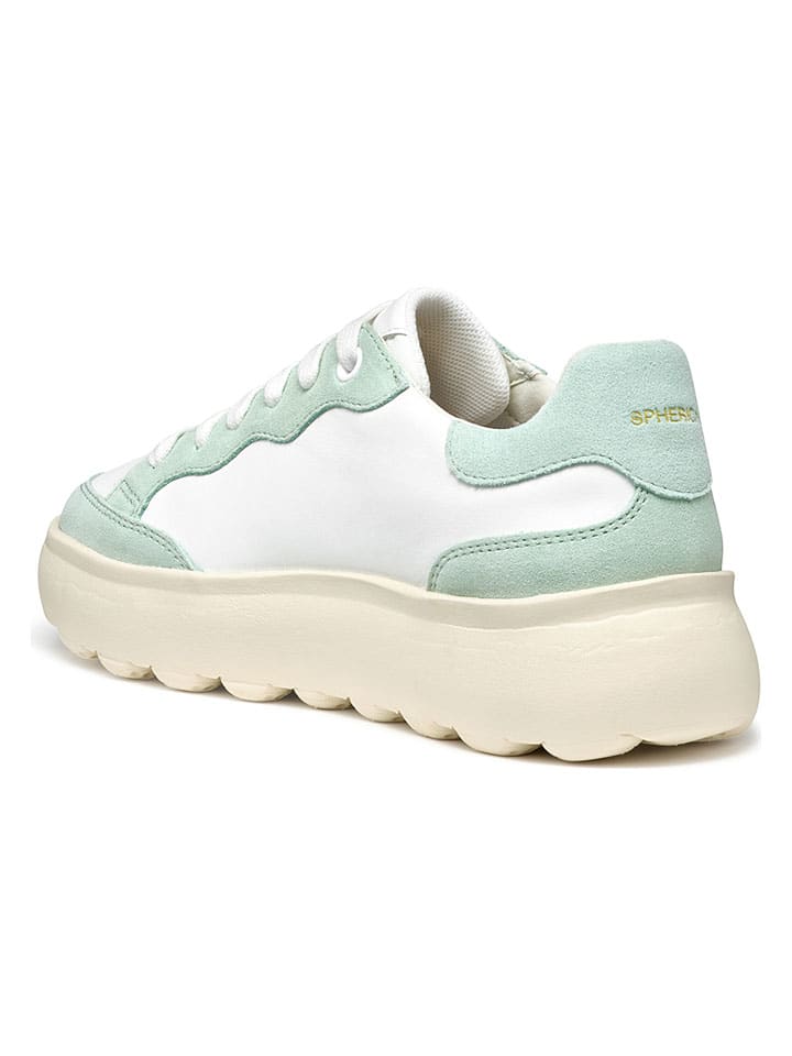 Tenisky Geox Weiß/ Grün 2885264 Sneakers "Spherica EC4" in Weiß/ Grün - 3