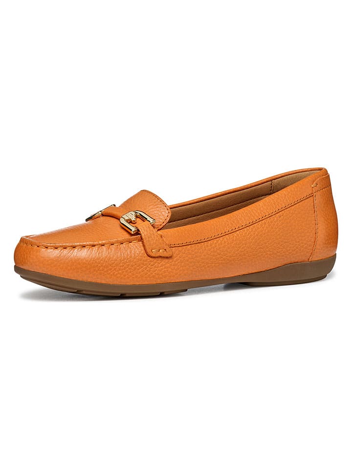 Geox Orange 1749484 Leder-Slipper "Annytah Moc" in Orange - 2