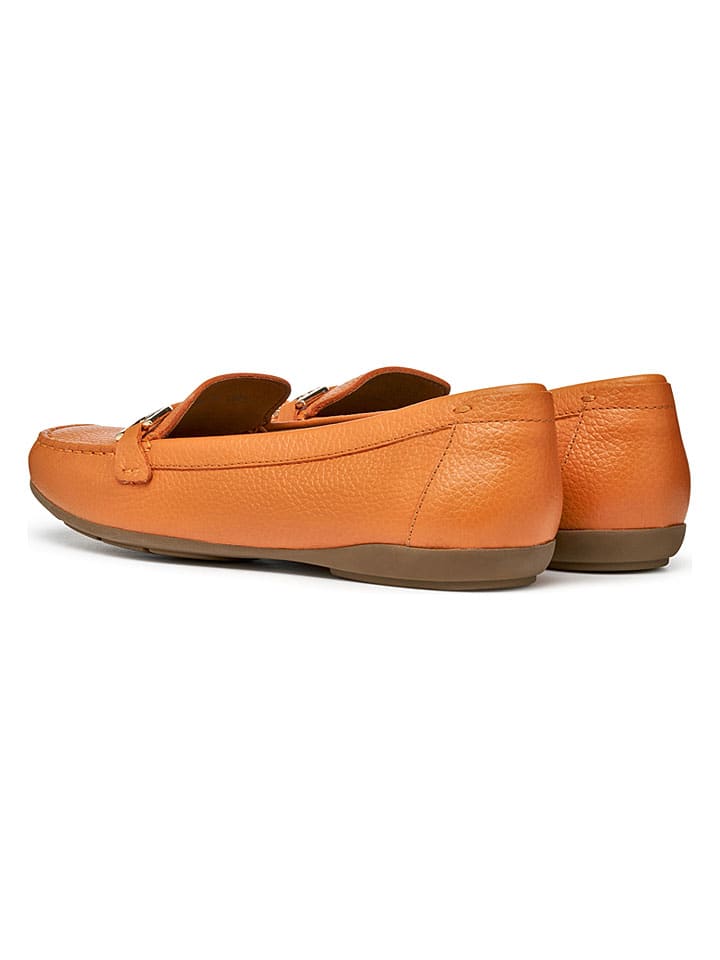 Geox Orange 1749484 Leder-Slipper "Annytah Moc" in Orange - 4