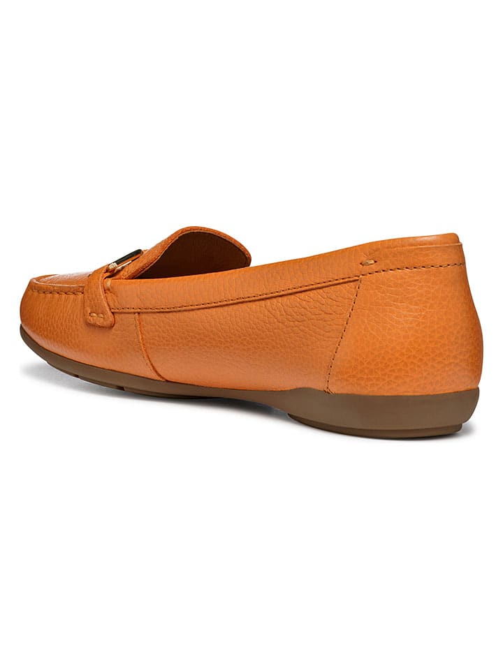 Geox Orange 1749484 Leder-Slipper "Annytah Moc" in Orange - 6
