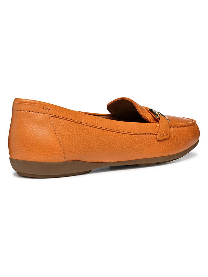 Geox Orange 1749484 Leder-Slipper "Annytah Moc" in Orange - 7