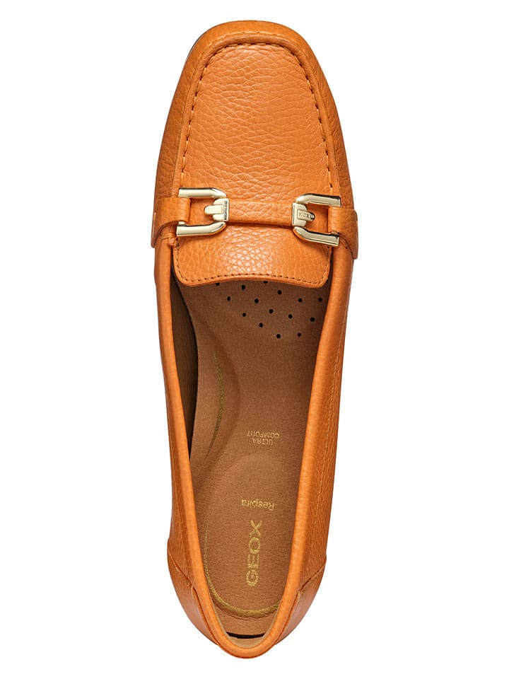 Geox Orange 1749484 Leder-Slipper "Annytah Moc" in Orange - 8