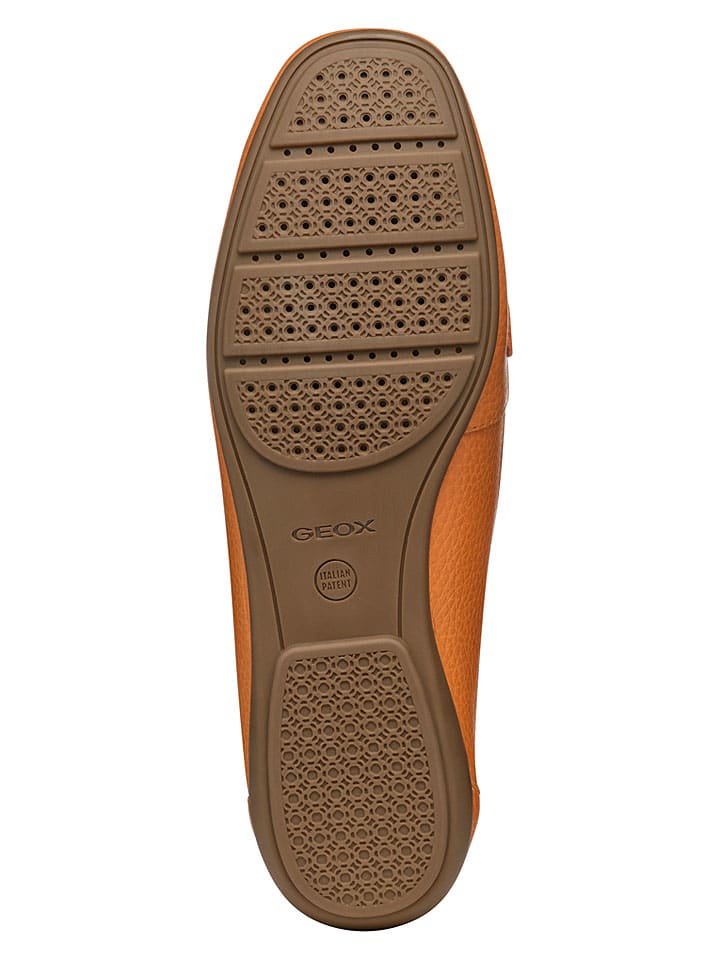 Geox Orange 1749484 Leder-Slipper "Annytah Moc" in Orange - 9