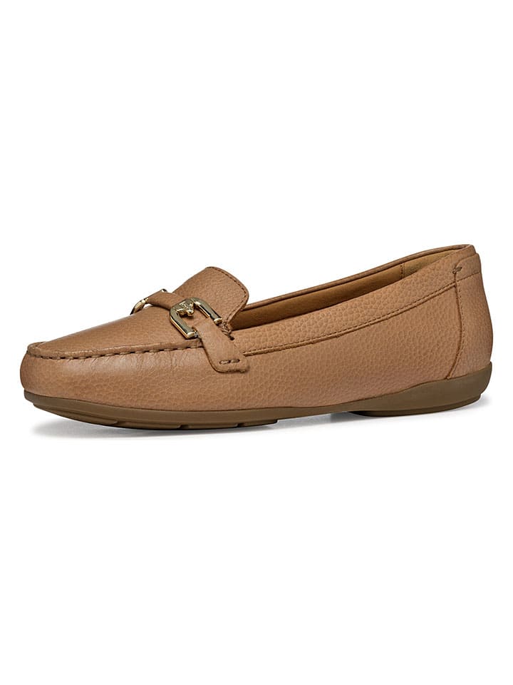 Geox Hellbraun 1885144 Leder-Slipper "Annytah Moc" in Hellbraun - 2