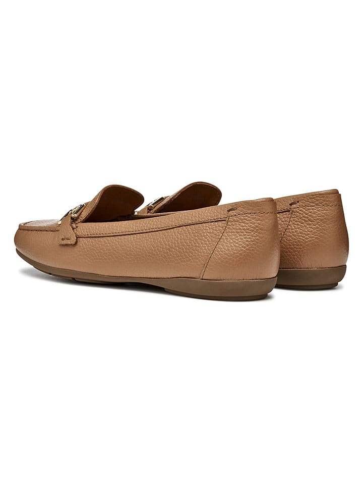 Geox Hellbraun 1885144 Leder-Slipper "Annytah Moc" in Hellbraun - 4