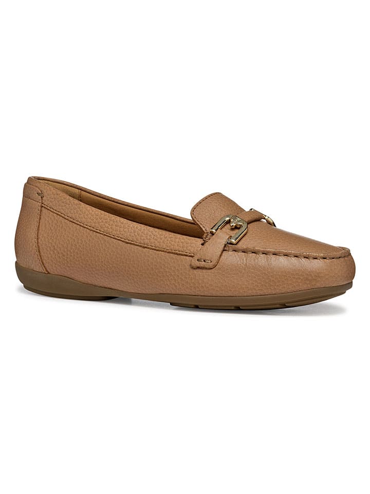 Geox Hellbraun 1885144 Leder-Slipper "Annytah Moc" in Hellbraun - 5