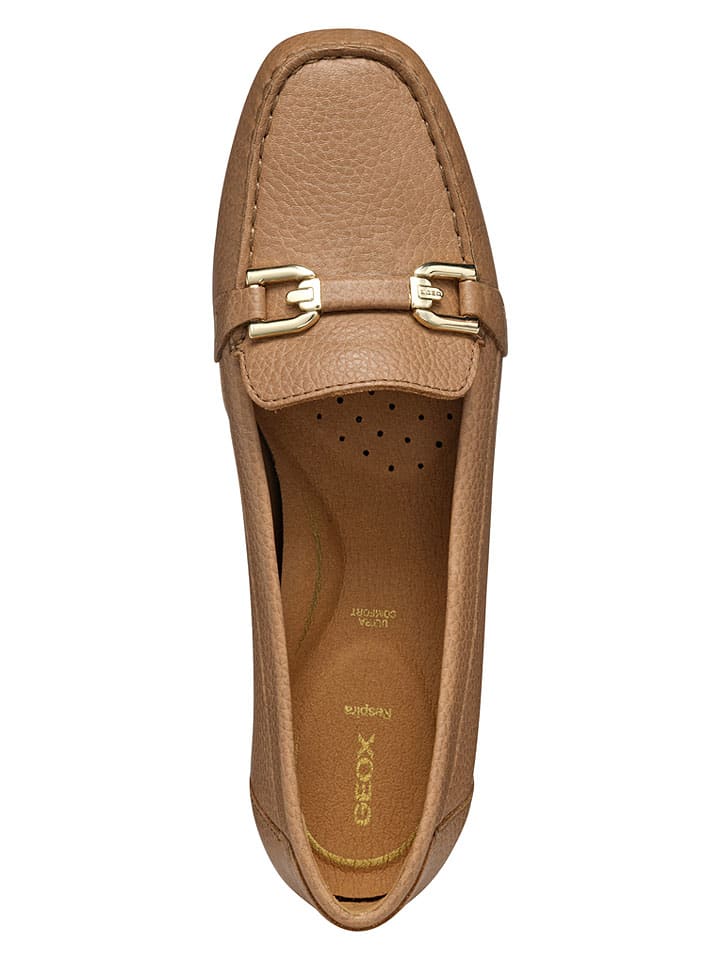 Geox Hellbraun 1885144 Leder-Slipper "Annytah Moc" in Hellbraun - 8