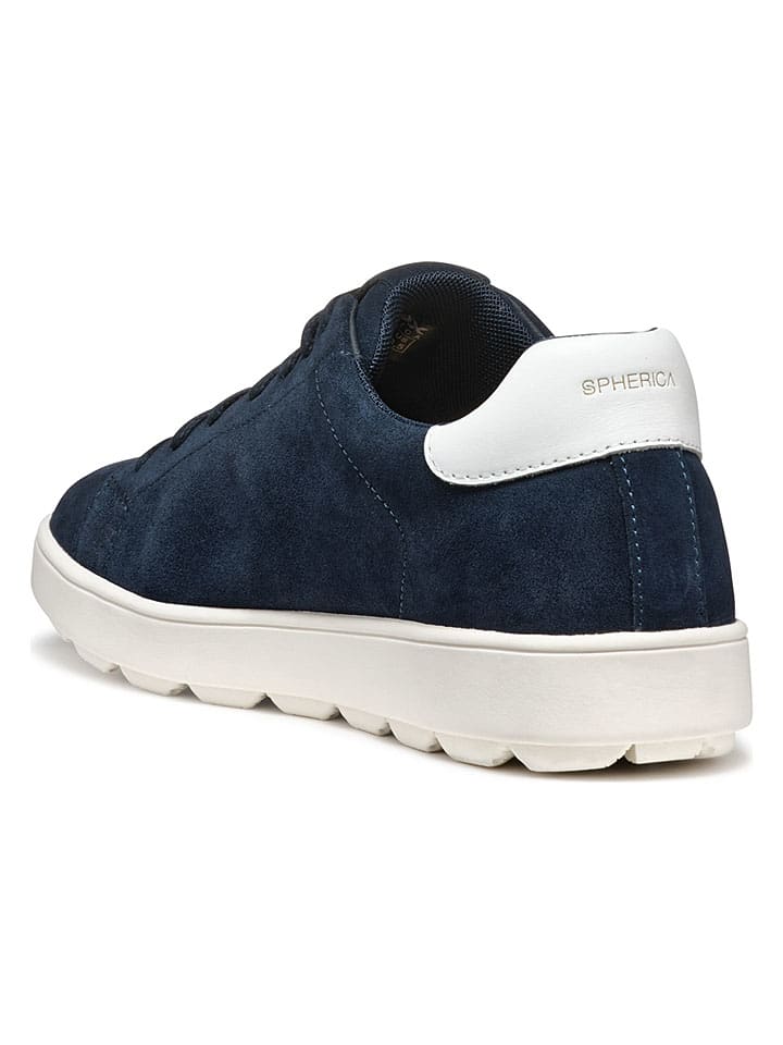 Tenisky Geox Dunkelblau 3526112 Leder-Sneakers "Spherica Ecub" in Dunkelblau - 3