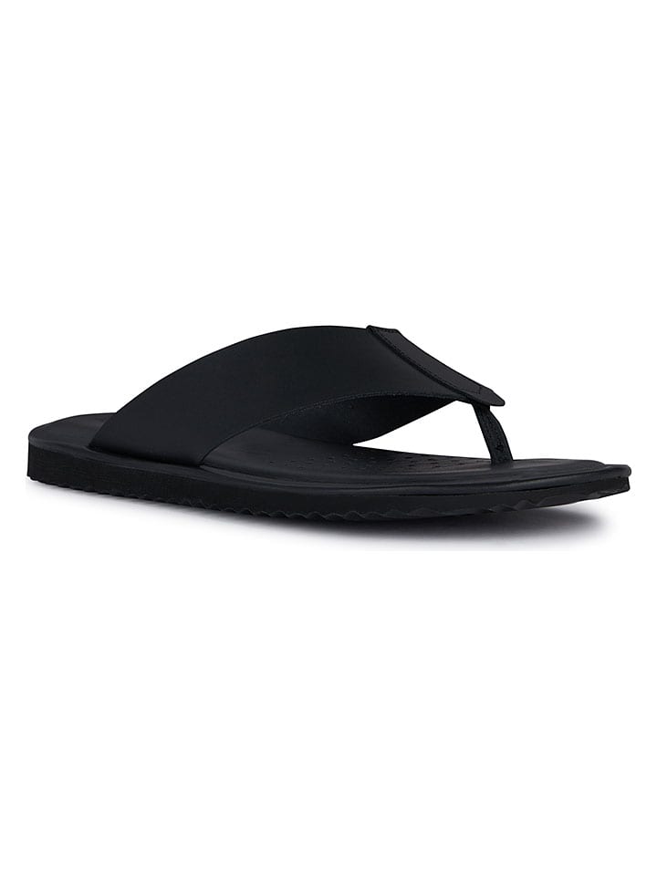 Geox Schwarz 1203583 Leder-Zehentrenner "Erice" in Schwarz - 3