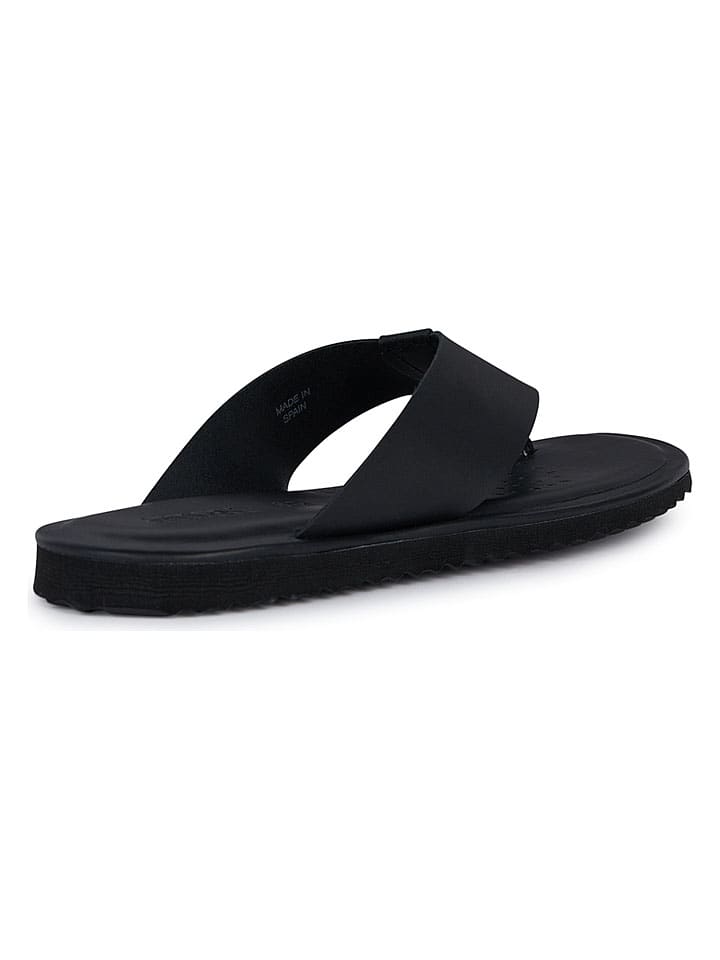 Geox Schwarz 1203583 Leder-Zehentrenner "Erice" in Schwarz - 5