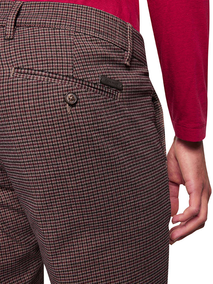 Nohavice Pierre Cardin Schwarz/ Bordeaux 4407854 Chino in Schwarz/ Bordeaux - 4