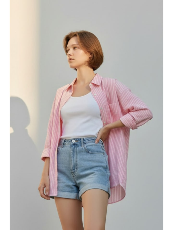 Košeľa William de Faye Rosa/ Weiß 629542 Hemd in Rosa/ Weiß - 3