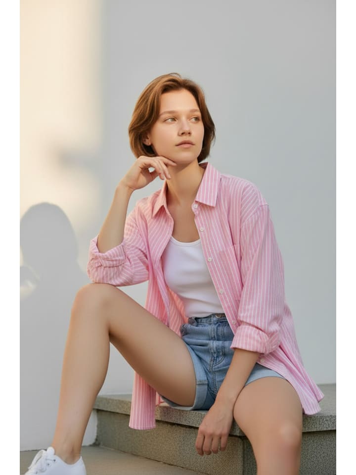 Košeľa William de Faye Rosa/ Weiß 629542 Hemd in Rosa/ Weiß - 4