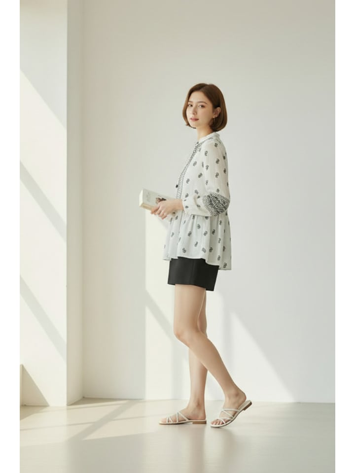 William de Faye Weiß/ Grau 3635930 Bluse in Weiß/ Grau - 4