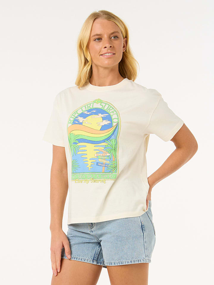 Tričko Rip Curl Beige 9044440 Shirt "Sun & Sea" in Beige - 3