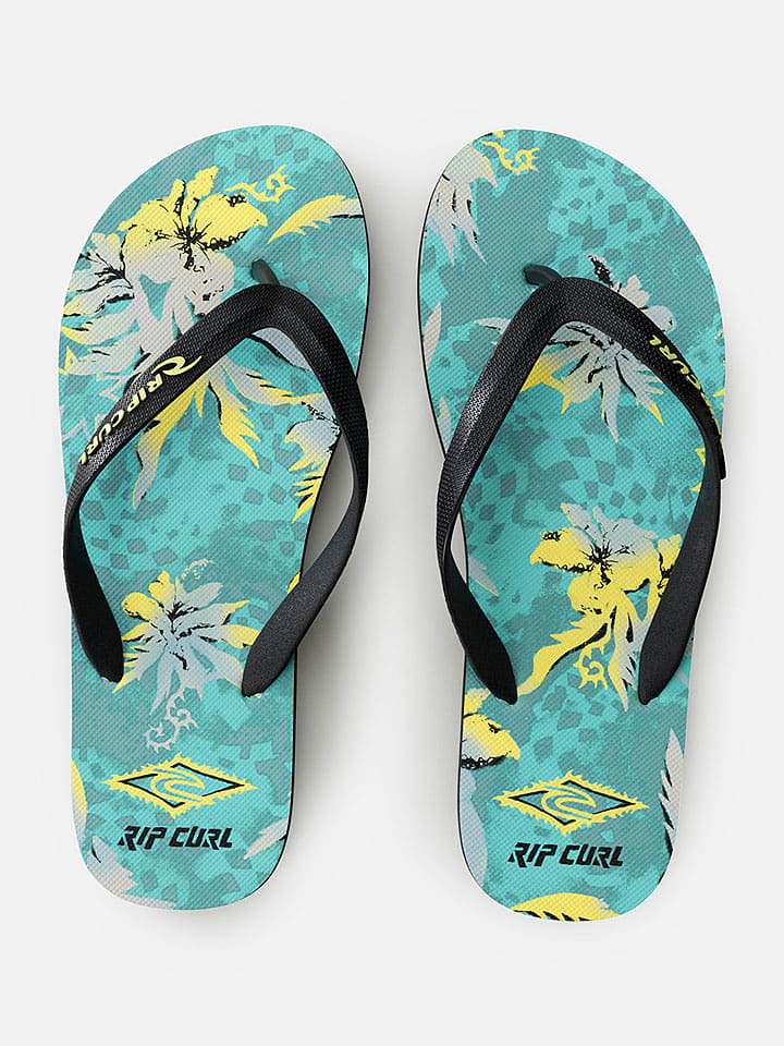 Rip Curl Schwarz/ Türkis 8742247 Zehentrenner "Raw Energy Bloom" in Schwarz/ Türkis - 4