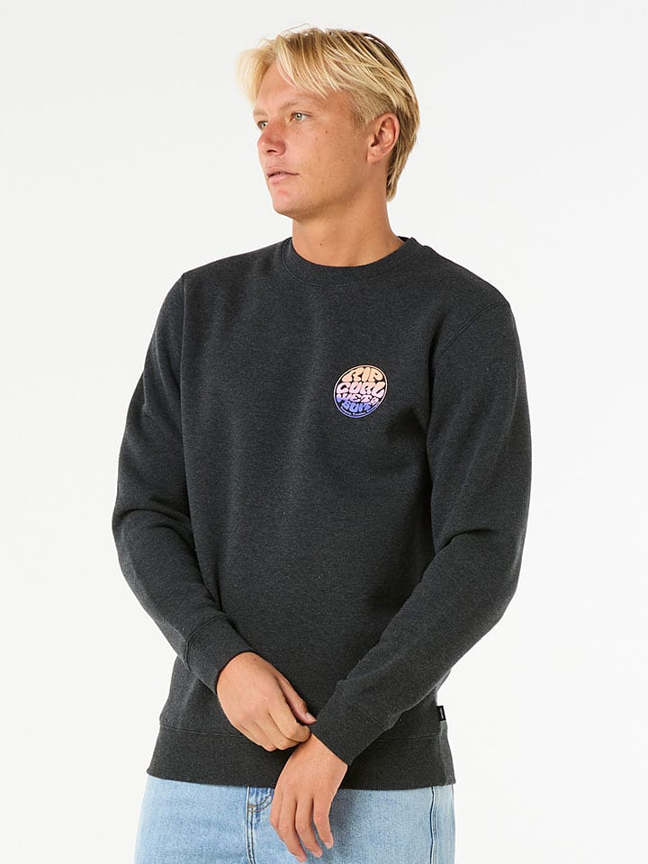 Mikina Rip Curl Anthrazit 8215088 Sweatshirt "Wetsuit Icon Crew" in Anthrazit - 4