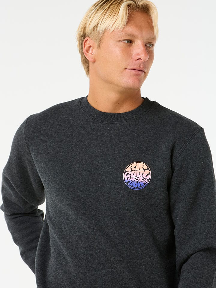 Mikina Rip Curl Anthrazit 8215088 Sweatshirt "Wetsuit Icon Crew" in Anthrazit - 6