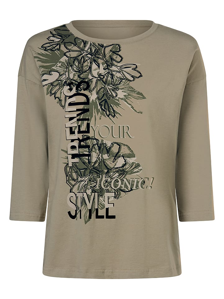 Tričko Heine Khaki 6832250 Shirt in Khaki - 4