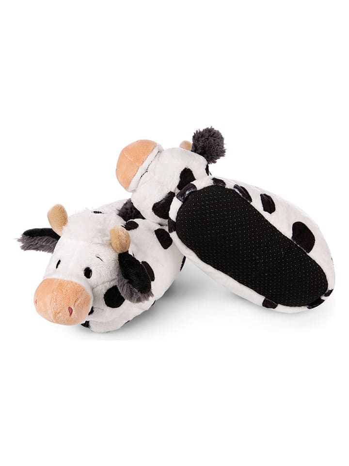 Tenisky NICI Weiß/ Schwarz 7437686 Hausschuhe "Kuh Cowluna" in Weiß/ Schwarz - 3