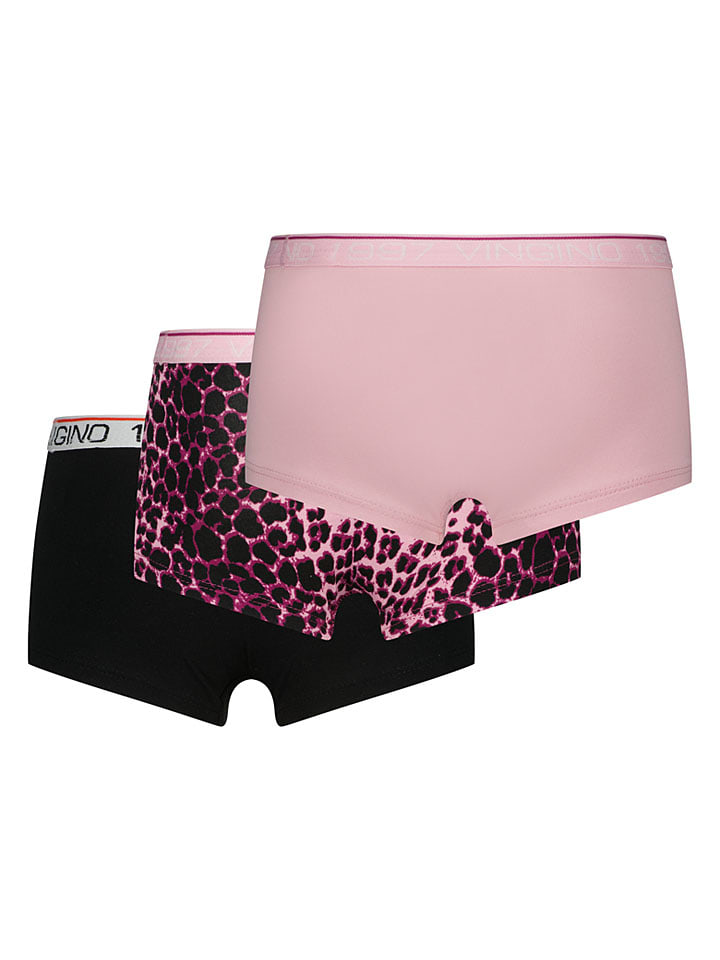 Vingino Rosa/ Schwarz 6630351 3er-Set: Pantys in Rosa/ Schwarz - 2