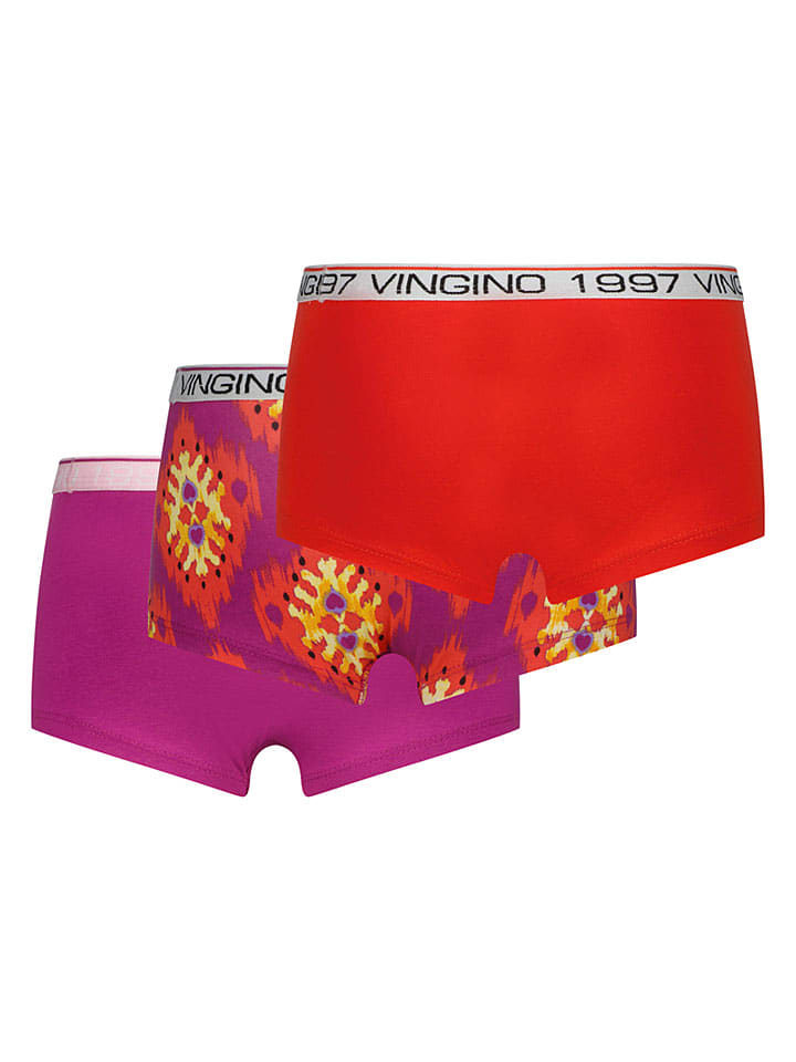 Vingino Lila/ Rot 4413351 3er-Set: Pantys in Lila/ Rot - 2